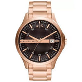 Armani Exchange Men’s Quartz Rose Gold Stainless Steel Brown Dial 46mm Watch AX2449